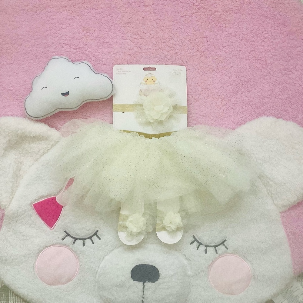3Pcs Newborn Baby Girls Layer Ballet Dance ClothesTutu Skirt Photo